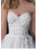 Romantic Dotted Lace Multiple Layers Wedding Dress